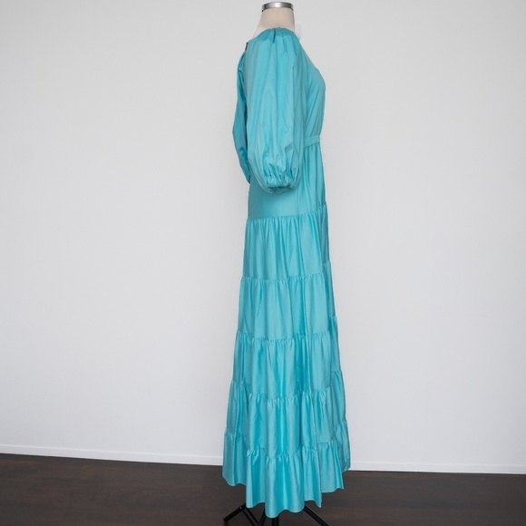 Alice + Olivia. Shayla Tiered Gathered Cotton-blend Maxi‎ Dress. - Picture 5 of 16